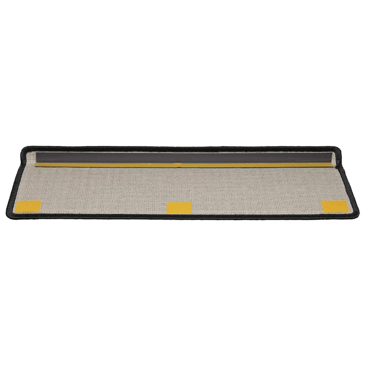 trappemåtter 20 stk. 65x21x4 cm sorte rektangulære kanter