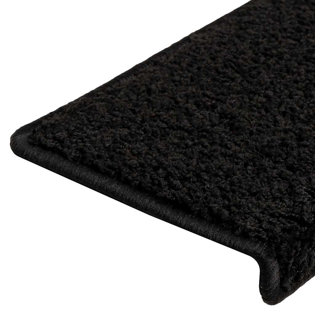 trappemåtter 20 stk. 65x21x4 cm sorte rektangulære kanter