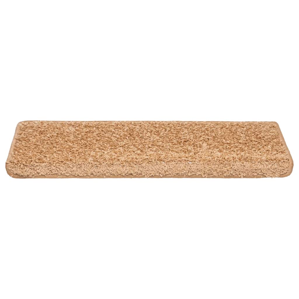 trappemåtter 20 stk. 65x21x4 cm beige rektangulær kant