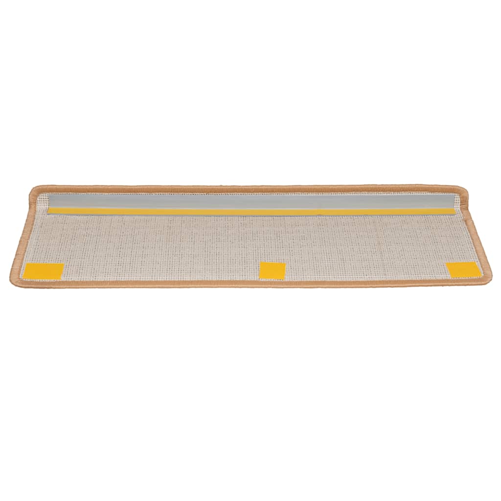 trappemåtter 20 stk. 65x21x4 cm beige rektangulær kant