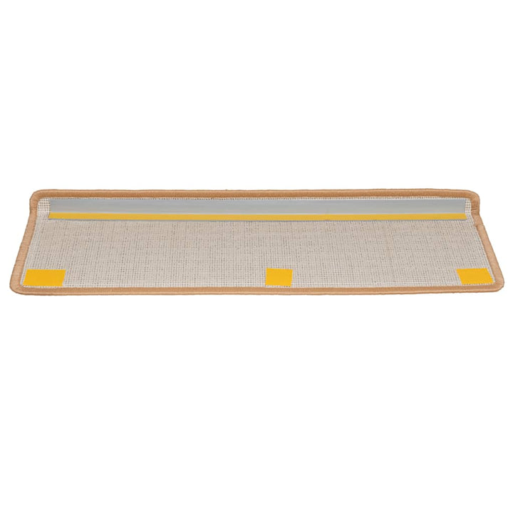 trappemåtter 20 stk. 65x21x4 cm beige rektangulær kant