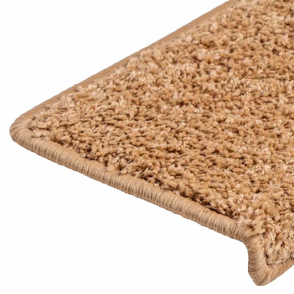 trappemåtter 20 stk. 65x21x4 cm beige rektangulær kant