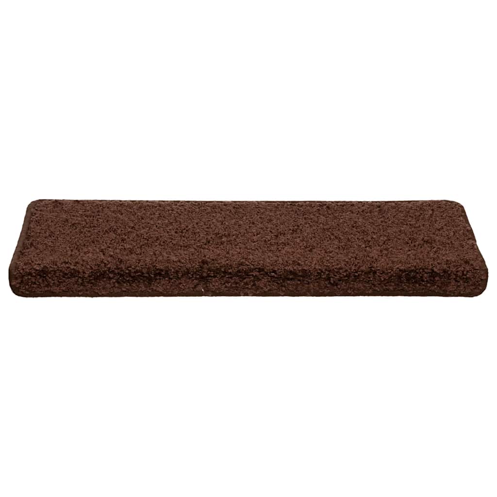 trappemåtter 20 stk. 65x21x4 cm brune rektangulære kanter
