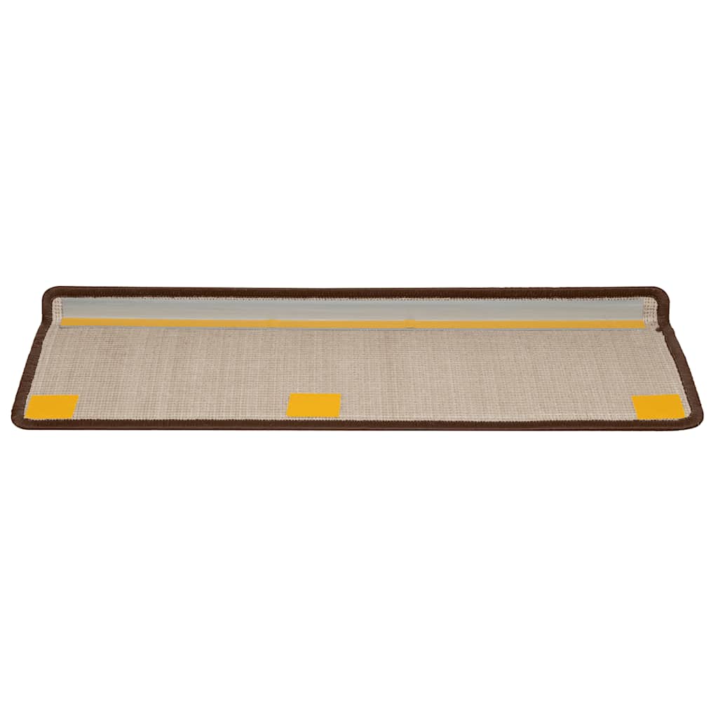 trappemåtter 20 stk. 65x21x4 cm brune rektangulære kanter