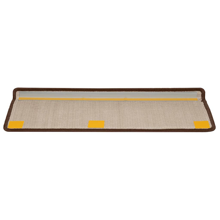 trappemåtter 20 stk. 65x21x4 cm brune rektangulære kanter