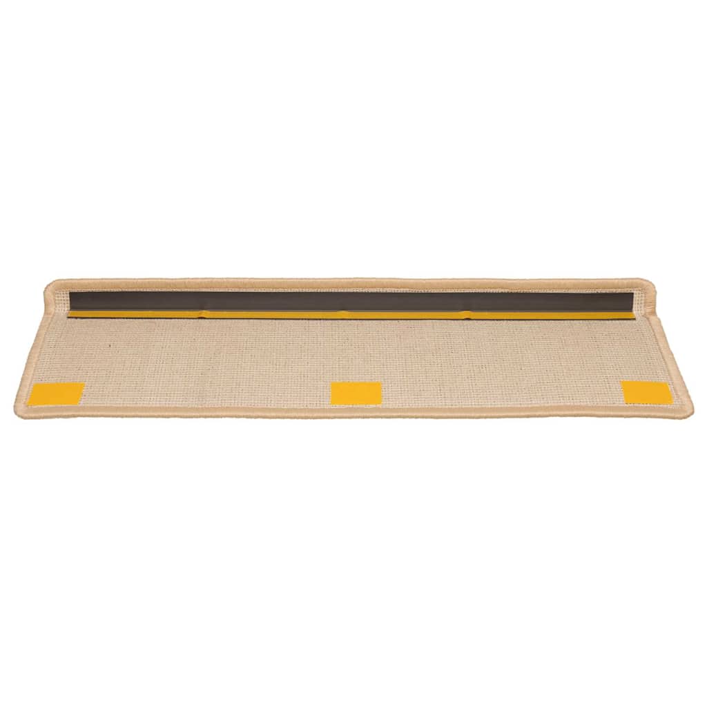 trappemåtter 20 stk. 65x21x4 cm cremefarvede rektangulære kanter