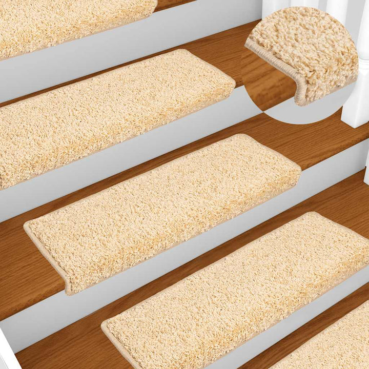 trappemåtter 20 stk. 65x21x4 cm cremefarvede rektangulære kanter