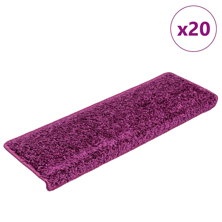 trappemåtter 20 stk. 65x21x4 cm violet rektangulær kant