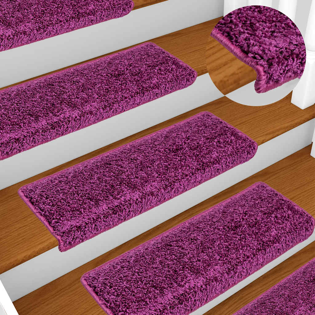 trappemåtter 20 stk. 65x21x4 cm violet rektangulær kant