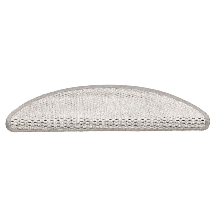 selvklæbende trappemåtter 30 stk. 56x17x3 cm sisal-look platina