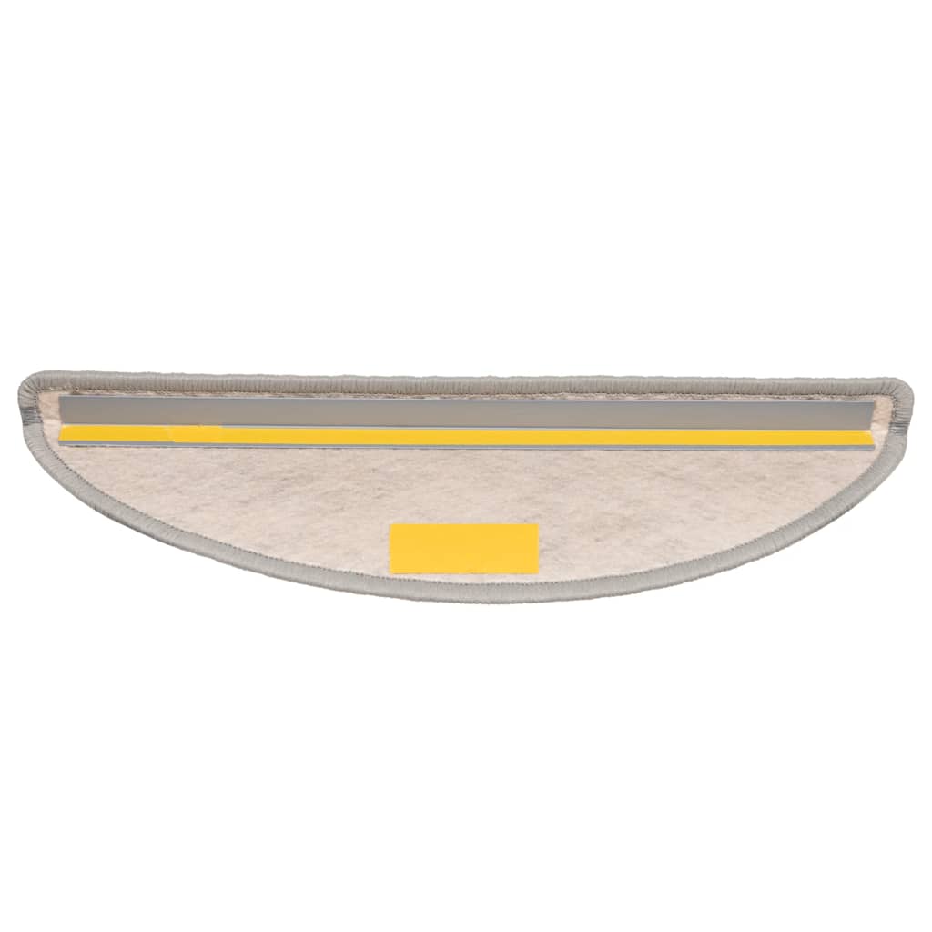 selvklæbende trappemåtter 30 stk. 56x17x3 cm sisal-look platina