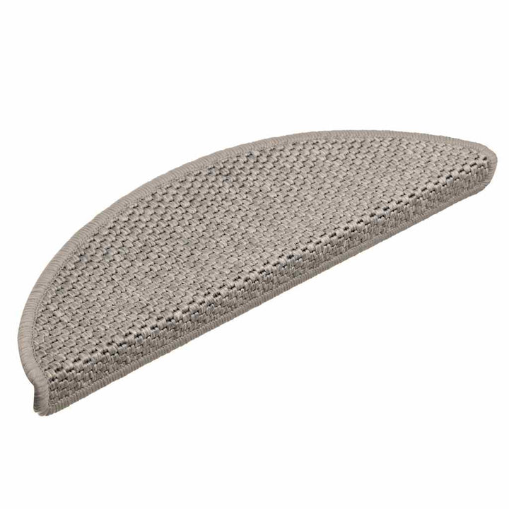 selvklæbende trappemåtter 30 stk. 56x17x3 cm sisal-look sølv