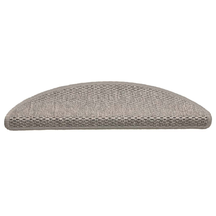 selvklæbende trappemåtter 30 stk. 56x17x3 cm sisal-look sølv
