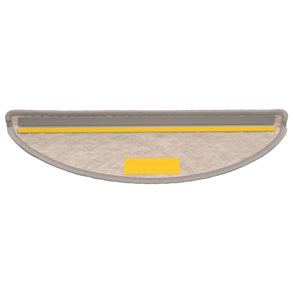 selvklæbende trappemåtter 30 stk. 56x17x3 cm sisal-look sølv