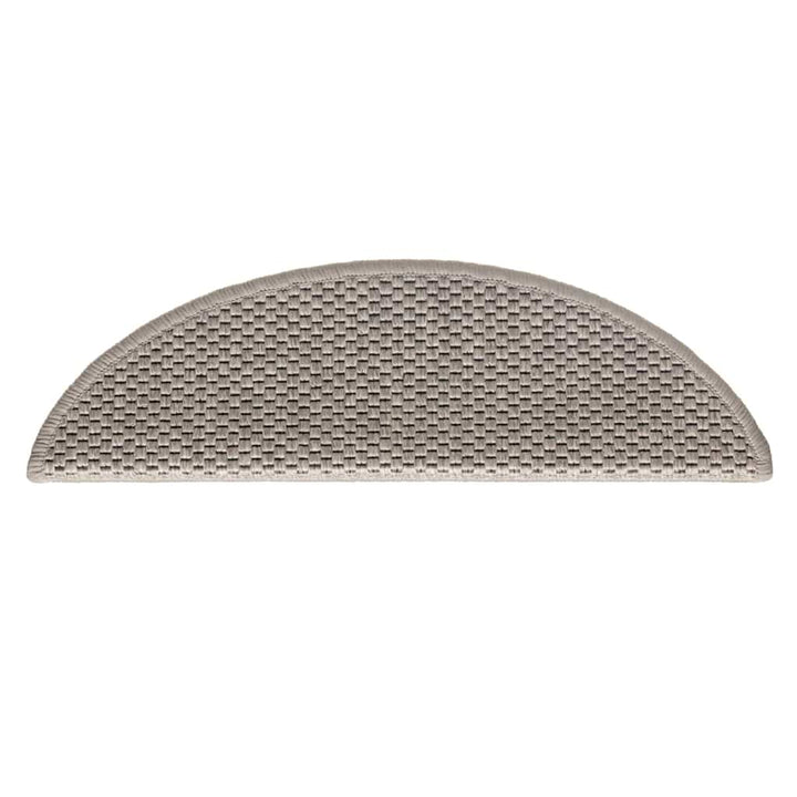 selvklæbende trappemåtter 30 stk. 56x17x3 cm sisal-look sølv