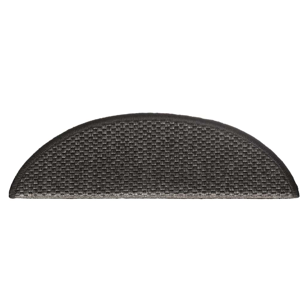 selvklæbende trappemåtter 30 stk. 56x17x3cm sisal-look antracit