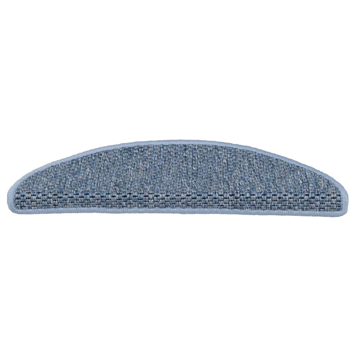 selvklæbende trappemåtter 30 stk. 56x17x3 cm sisal-look blå