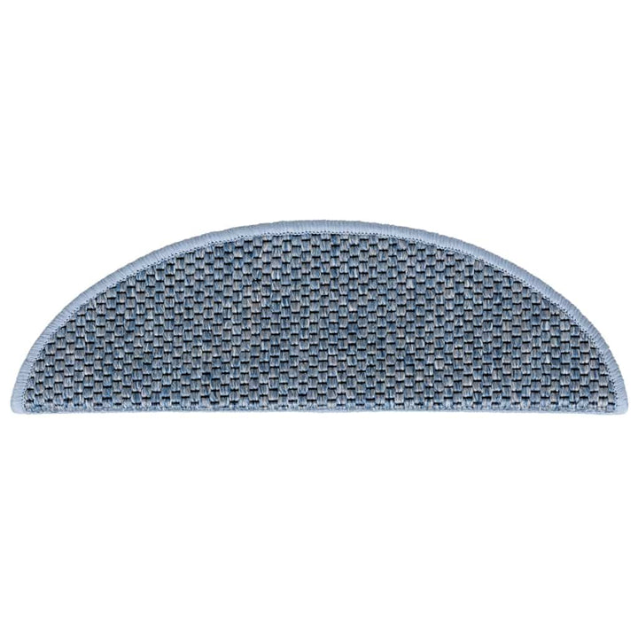 selvklæbende trappemåtter 30 stk. 56x17x3 cm sisal-look blå