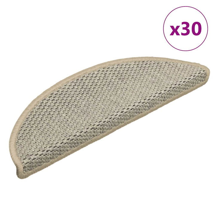 selvklæbende trappemåtter 30 stk. 56x17x3cm sisal-look lysegrøn