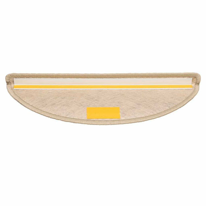 selvklæbende trappemåtter 30stk. 56x17x3cm sisal-look sandfarve