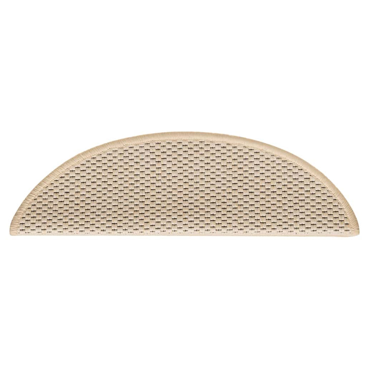 selvklæbende trappemåtter 30 stk. 56x17x3 cm sisal-look creme