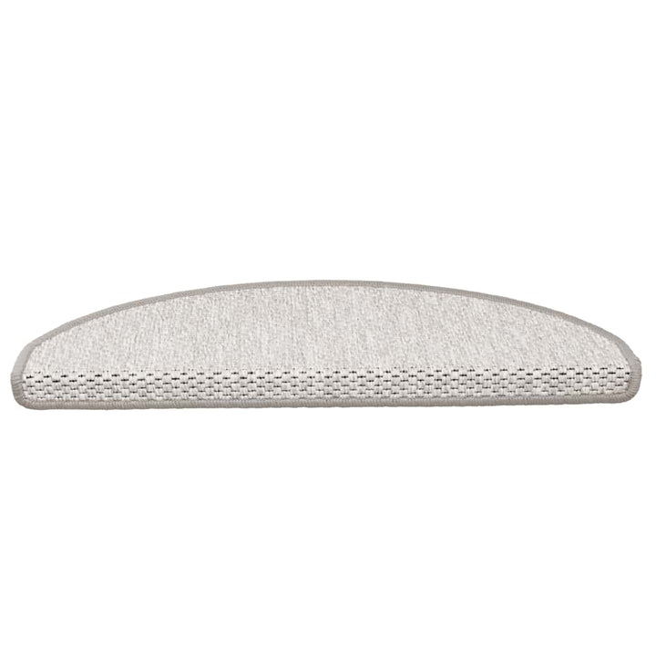 selvklæbende trappemåtter 30 stk. 65x21x4 cm sisal-look platina