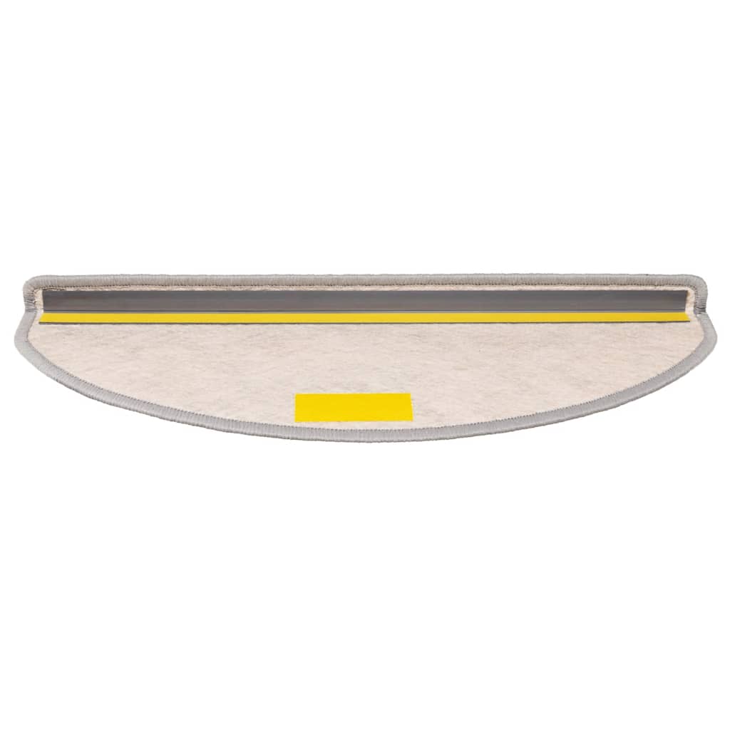 selvklæbende trappemåtter 30 stk. 65x21x4 cm sisal-look platina