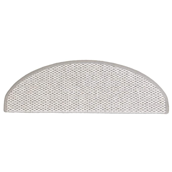 selvklæbende trappemåtter 30 stk. 65x21x4 cm sisal-look platina