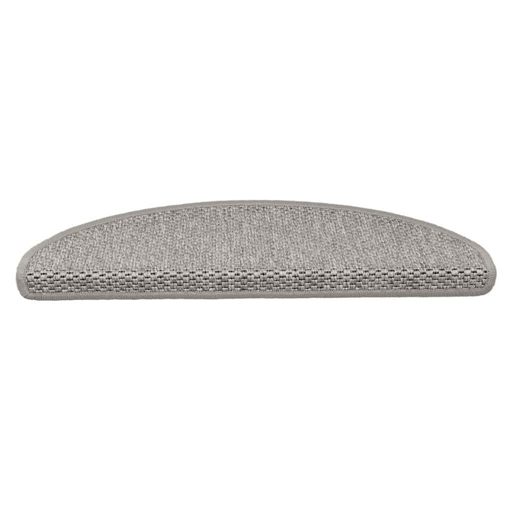 selvklæbende trappemåtter 30 stk. 65x21x4 cm sisal-look sølv