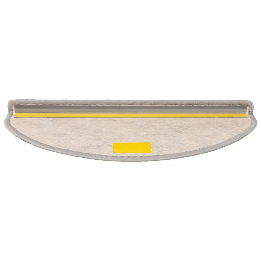 selvklæbende trappemåtter 30 stk. 65x21x4 cm sisal-look sølv