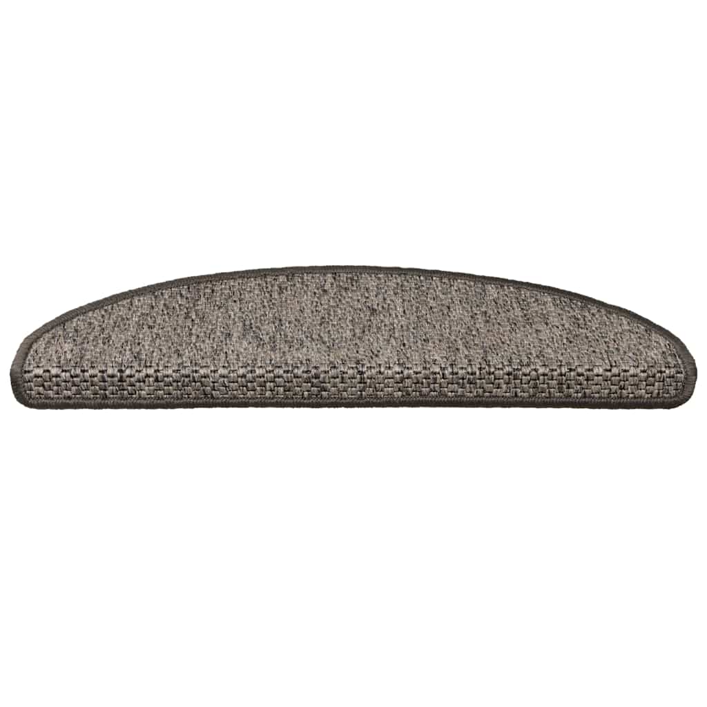 selvklæbende trappemåtter 30stk. 65x21x4cm sisal-look brunbeige