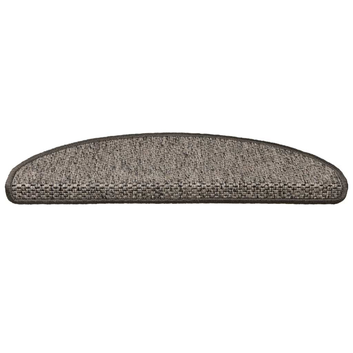selvklæbende trappemåtter 30stk. 65x21x4cm sisal-look brunbeige