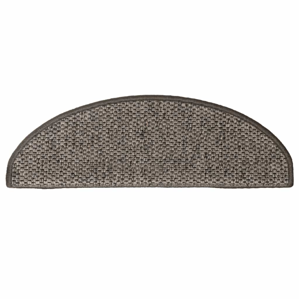 selvklæbende trappemåtter 30stk. 65x21x4cm sisal-look brunbeige