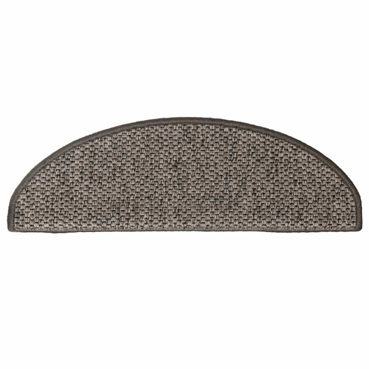 selvklæbende trappemåtter 30stk. 65x21x4cm sisal-look brunbeige