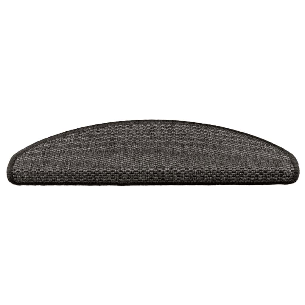 selvklæbende trappemåtter 30 stk. 65x21x4cm sisal-look antracit