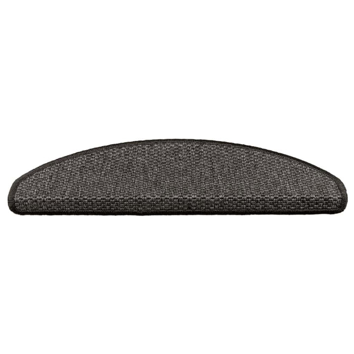 selvklæbende trappemåtter 30 stk. 65x21x4cm sisal-look antracit