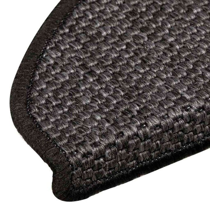 selvklæbende trappemåtter 30 stk. 65x21x4cm sisal-look antracit