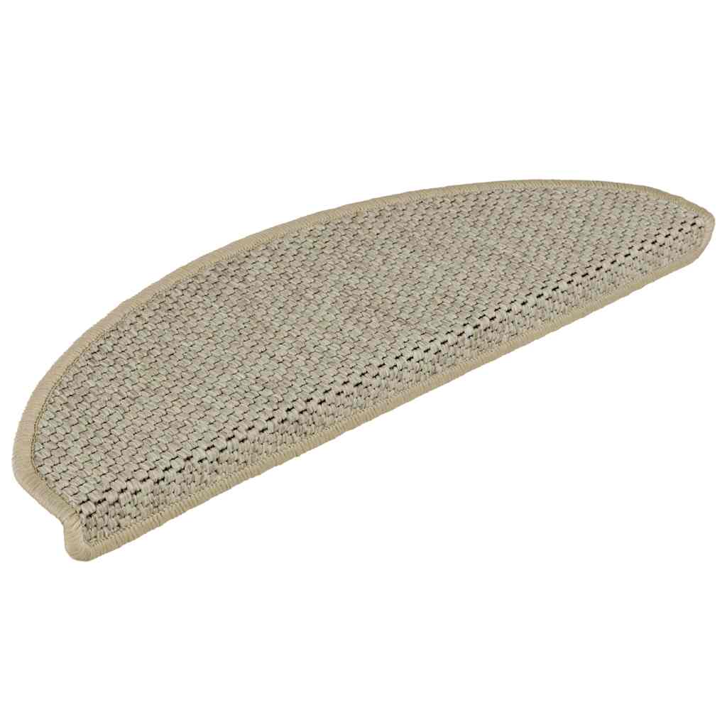 selvklæbende trappemåtter 30 stk. 65x21x4cm sisal-look lysegrøn