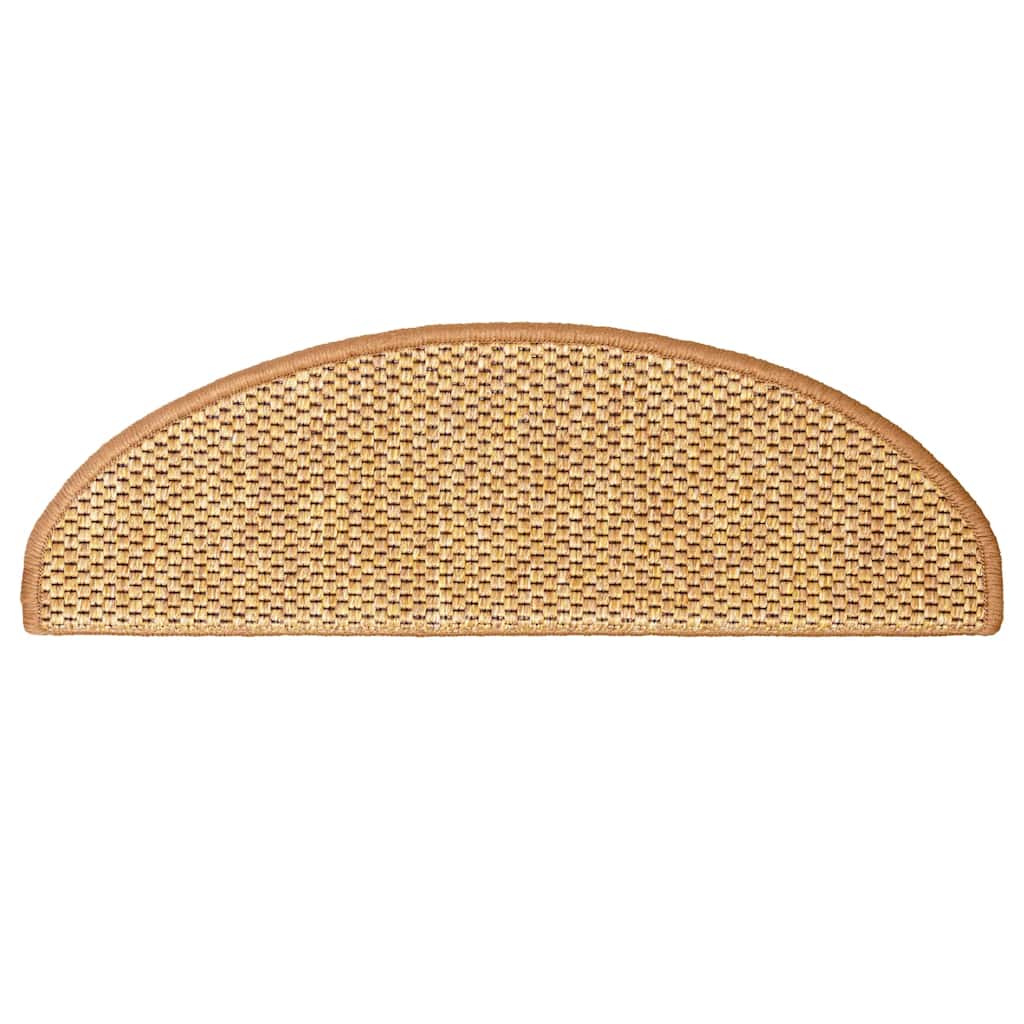 selvklæbende trappemåtter 30 stk. 65x21x4 cm sisal-look sisal