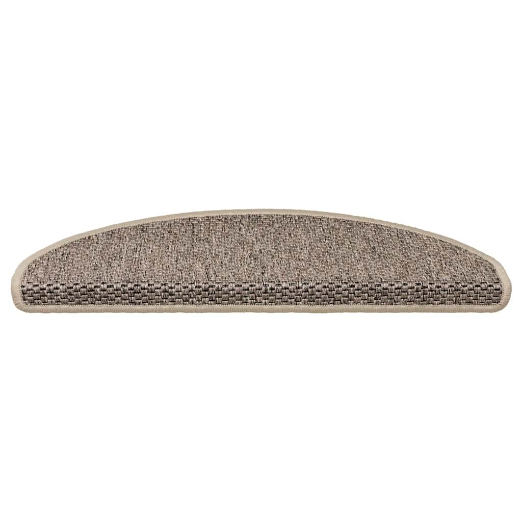 selvklæbende trappemåtter 30 stk. 65x21x4 cm sisal-look beige