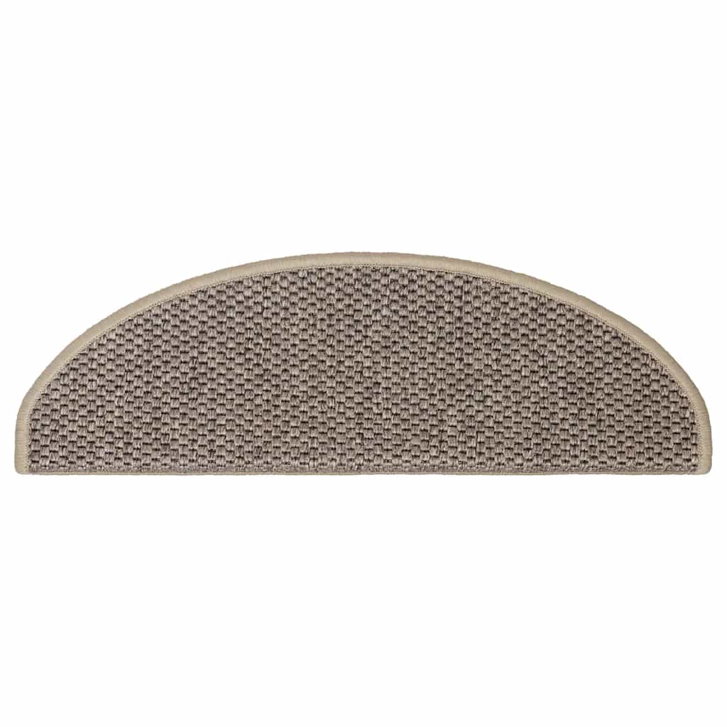 selvklæbende trappemåtter 30 stk. 65x21x4 cm sisal-look beige