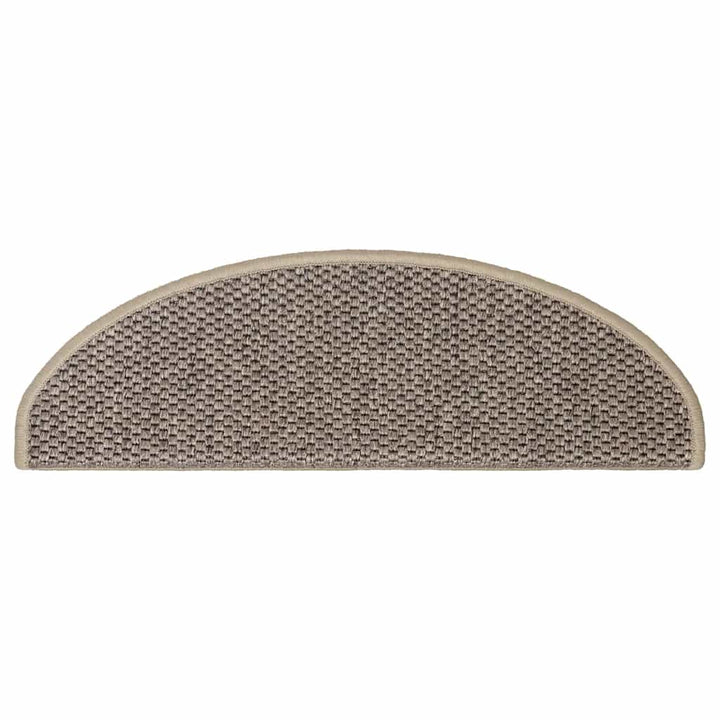 selvklæbende trappemåtter 30 stk. 65x21x4 cm sisal-look beige