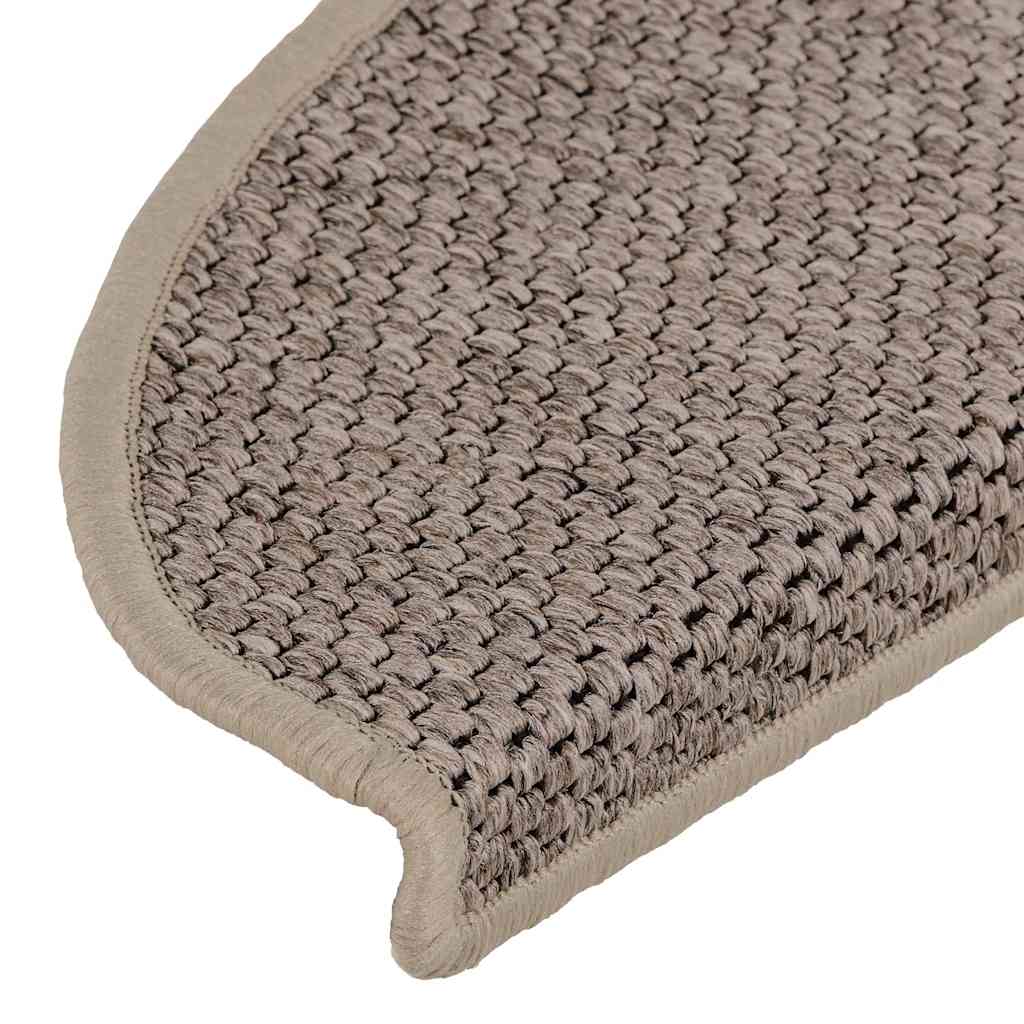 selvklæbende trappemåtter 30 stk. 65x21x4 cm sisal-look beige