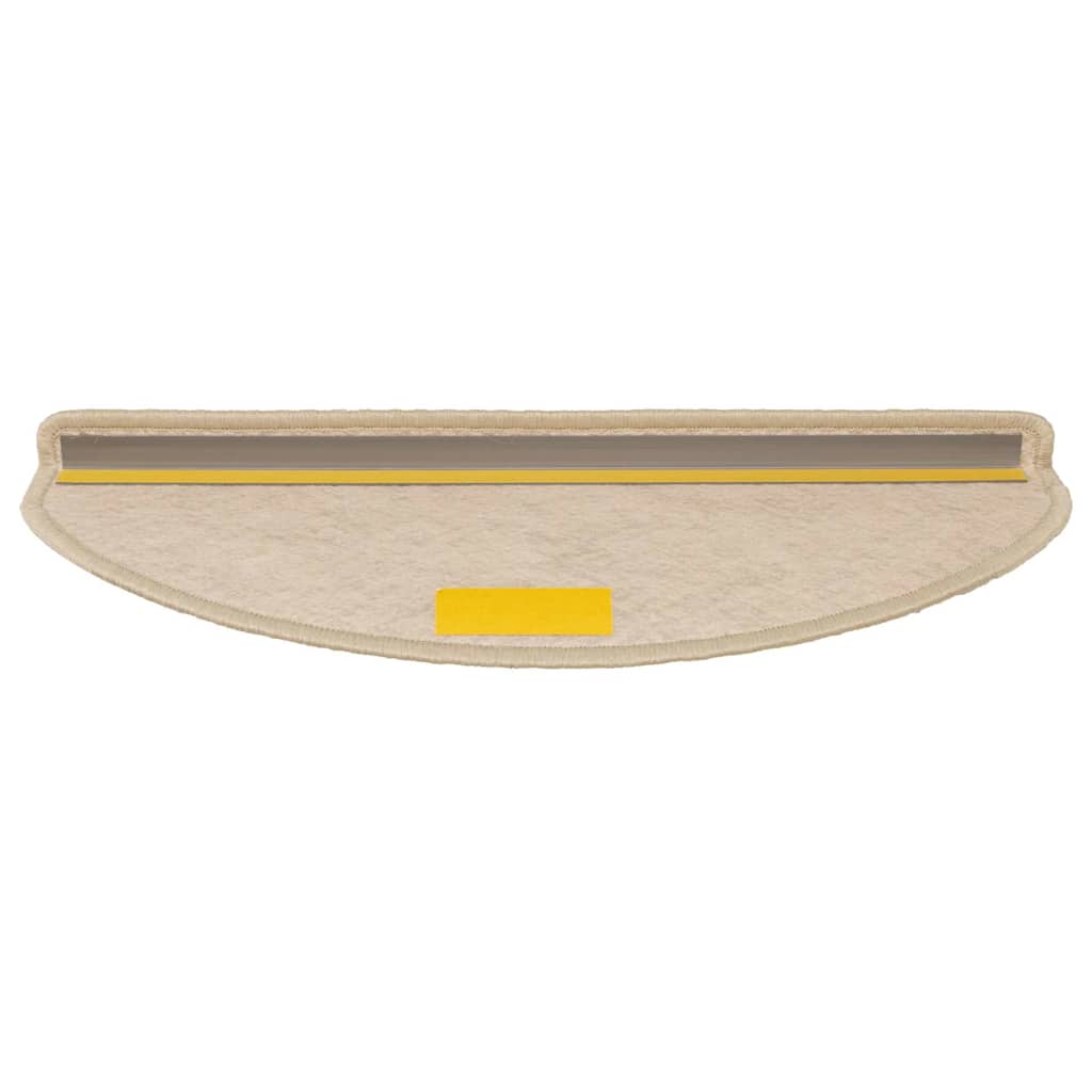 selvklæbende trappemåtter 30stk. 65x21x4cm sisal-look sandfarve