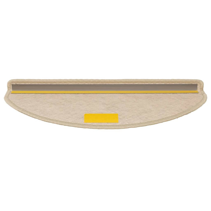 selvklæbende trappemåtter 30stk. 65x21x4cm sisal-look sandfarve