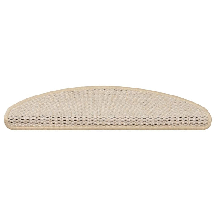 selvklæbende trappemåtter 30 stk. 65x21x4 cm sisal-look creme