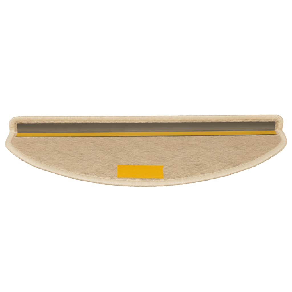 selvklæbende trappemåtter 30 stk. 65x21x4 cm sisal-look creme