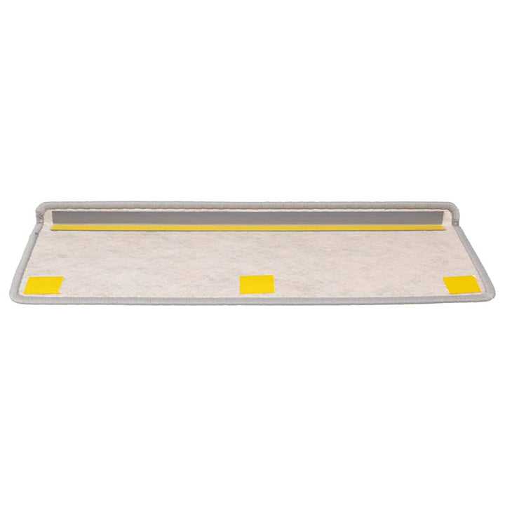 selvklæbende trappemåtter 30 stk. 65x21x4 cm sisal-look platina