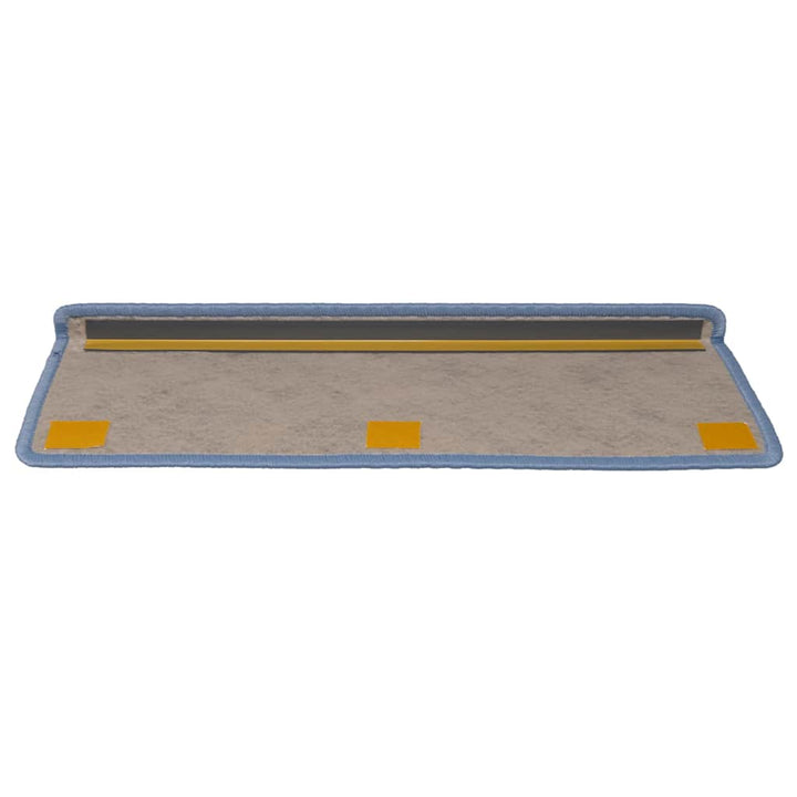 selvklæbende trappemåtter 30 stk. 65x21x4 cm sisal-look blå