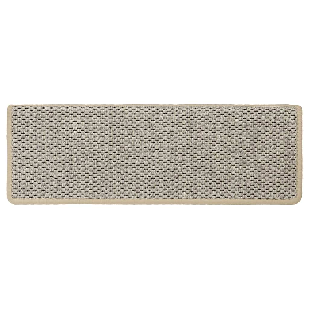 selvklæbende trappemåtter 30 stk. 65x21x4 cm sisal-look grøn